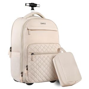 ZOMFELT Rolling Backpack Women Wheels & Pull 17” Laptop Air Travel School NWOT